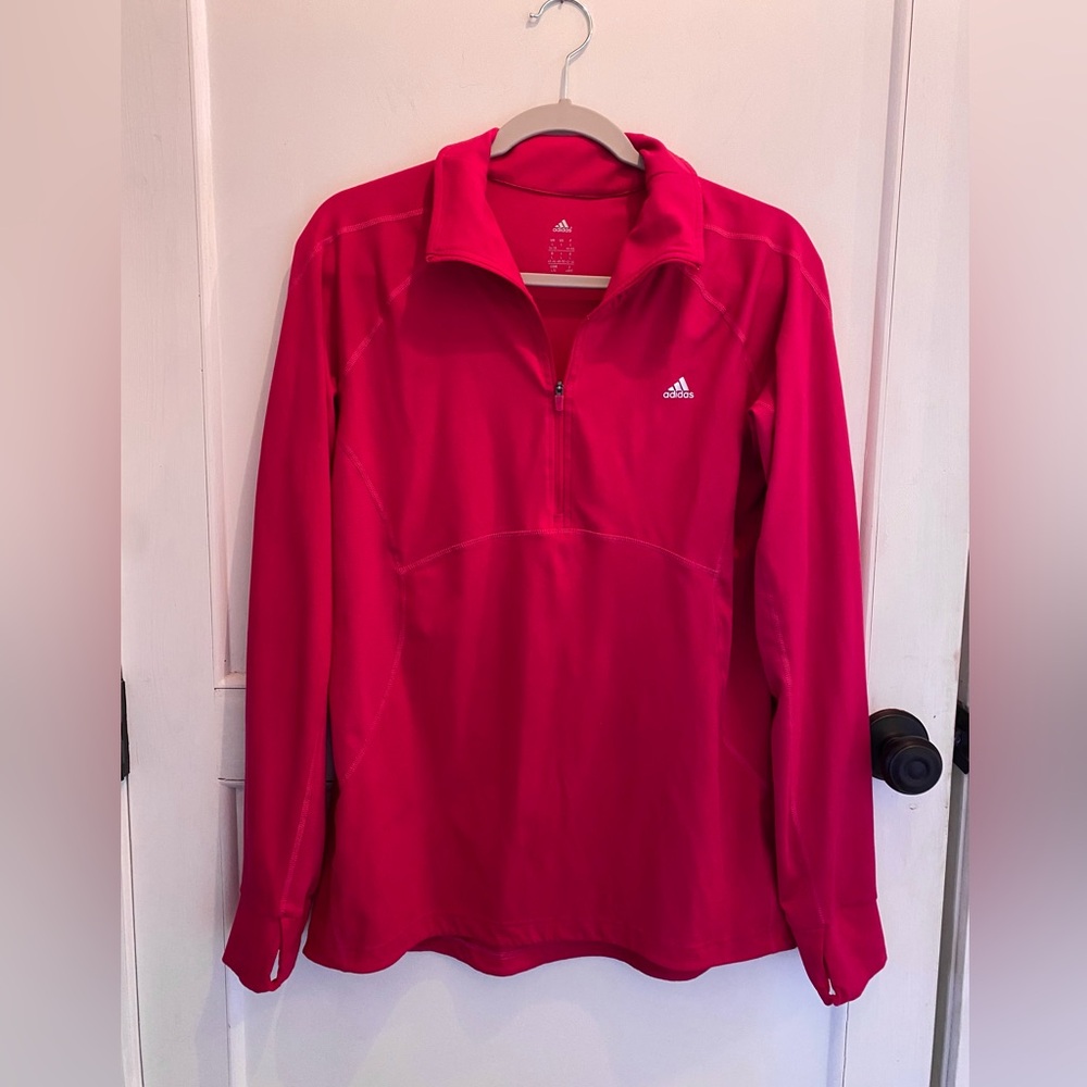 Adidas Bright Pink Pullover with Logo